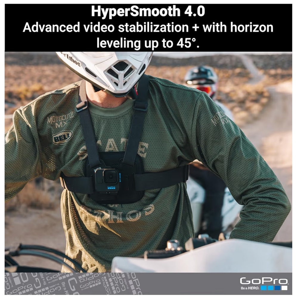 GoPro Camera with Black Chest Mount